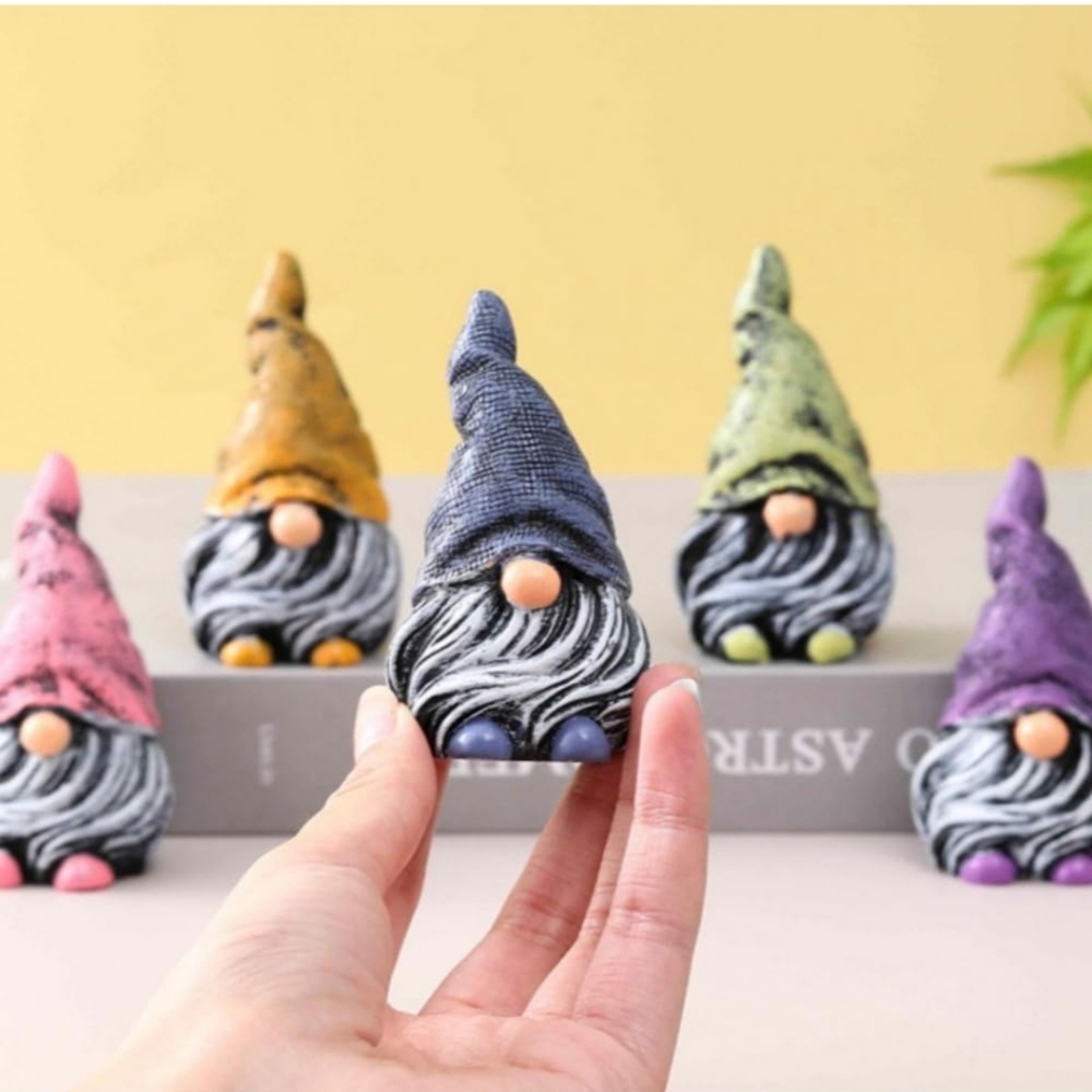 5pc Mini Gnomes Figurines, Gnomes Decorations for Home,Fairy Garden Accessories - Picture 8 of 15